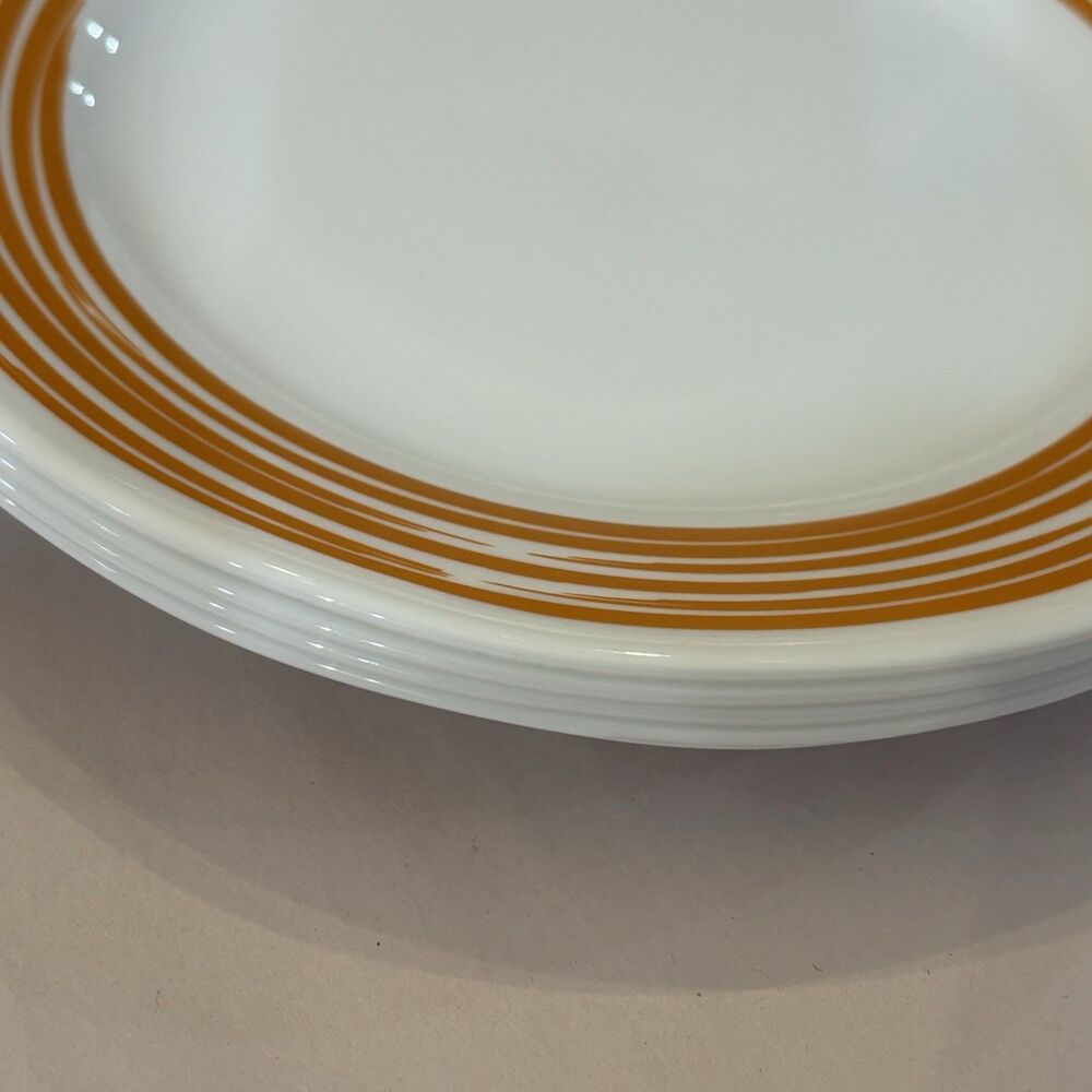 Corelle Strokes Of Color 4 Dinner Plates + 4 Luncheons Tangerine Discontinued - Picture 9 of 12